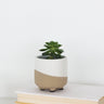 Ceramic and Concrete Footed Cylinder 3"