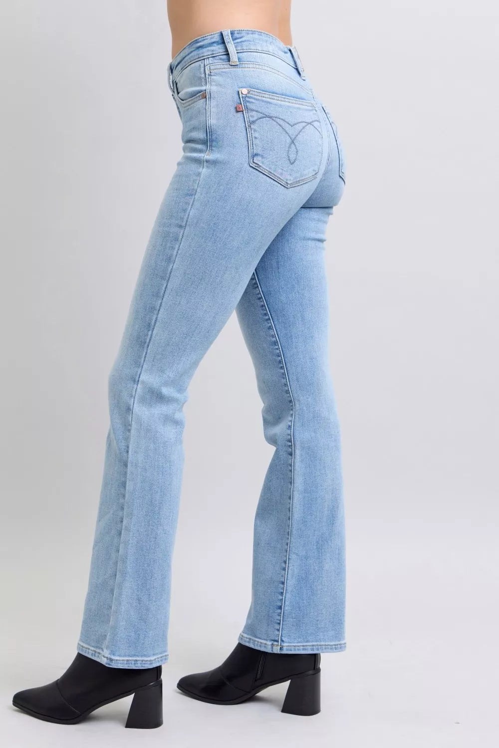 Judy Blue Mid Rise Thermal Bootcut Jeans – view 9