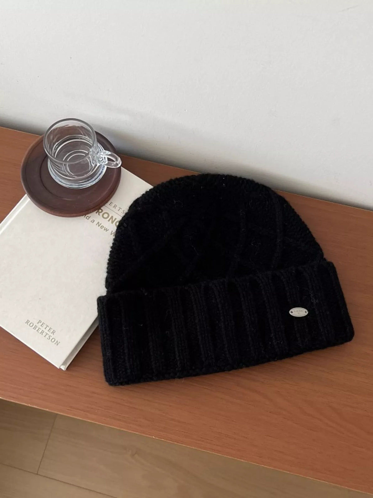 Wool Cozy Knit Beanie Hat – view 4