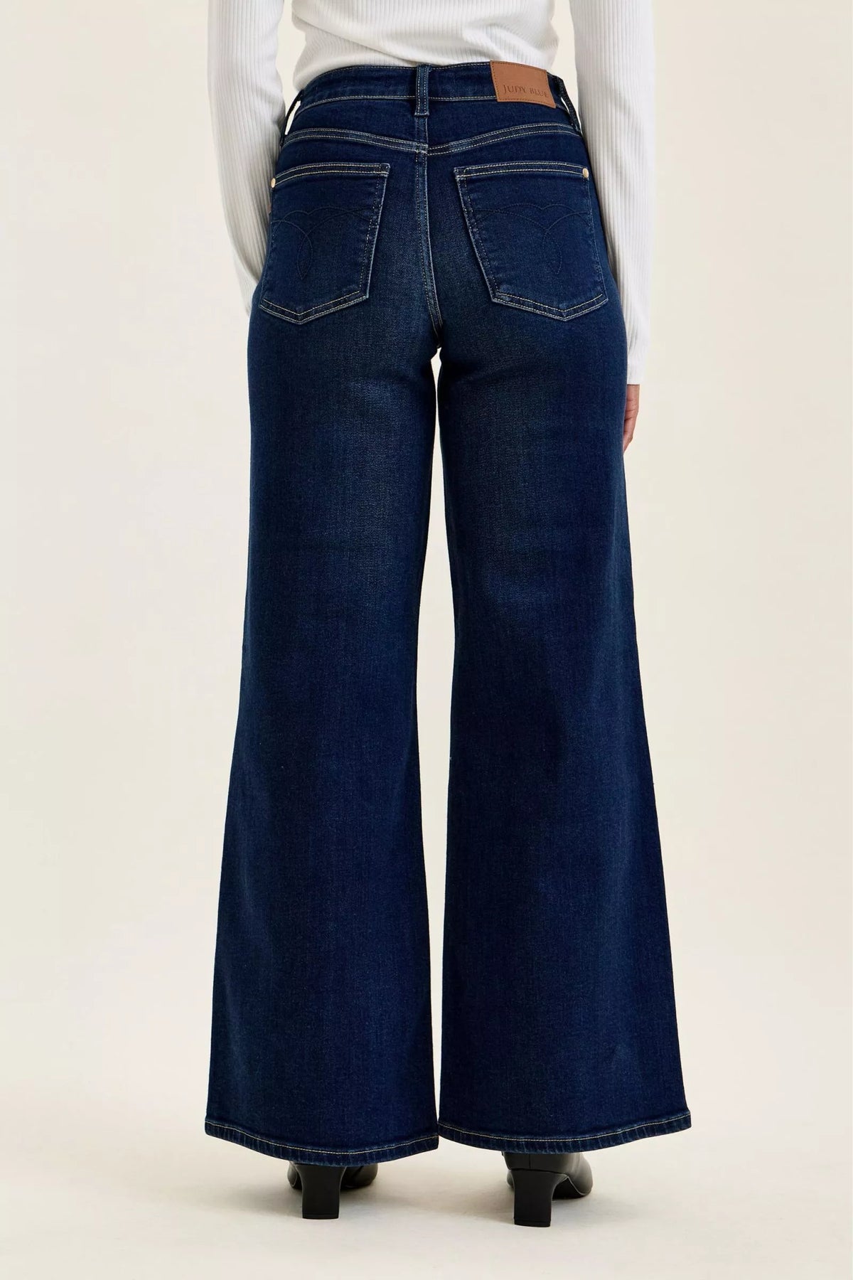 Judy Blue High-Waisted Wide-Leg Dark Wash Jeans – view 4