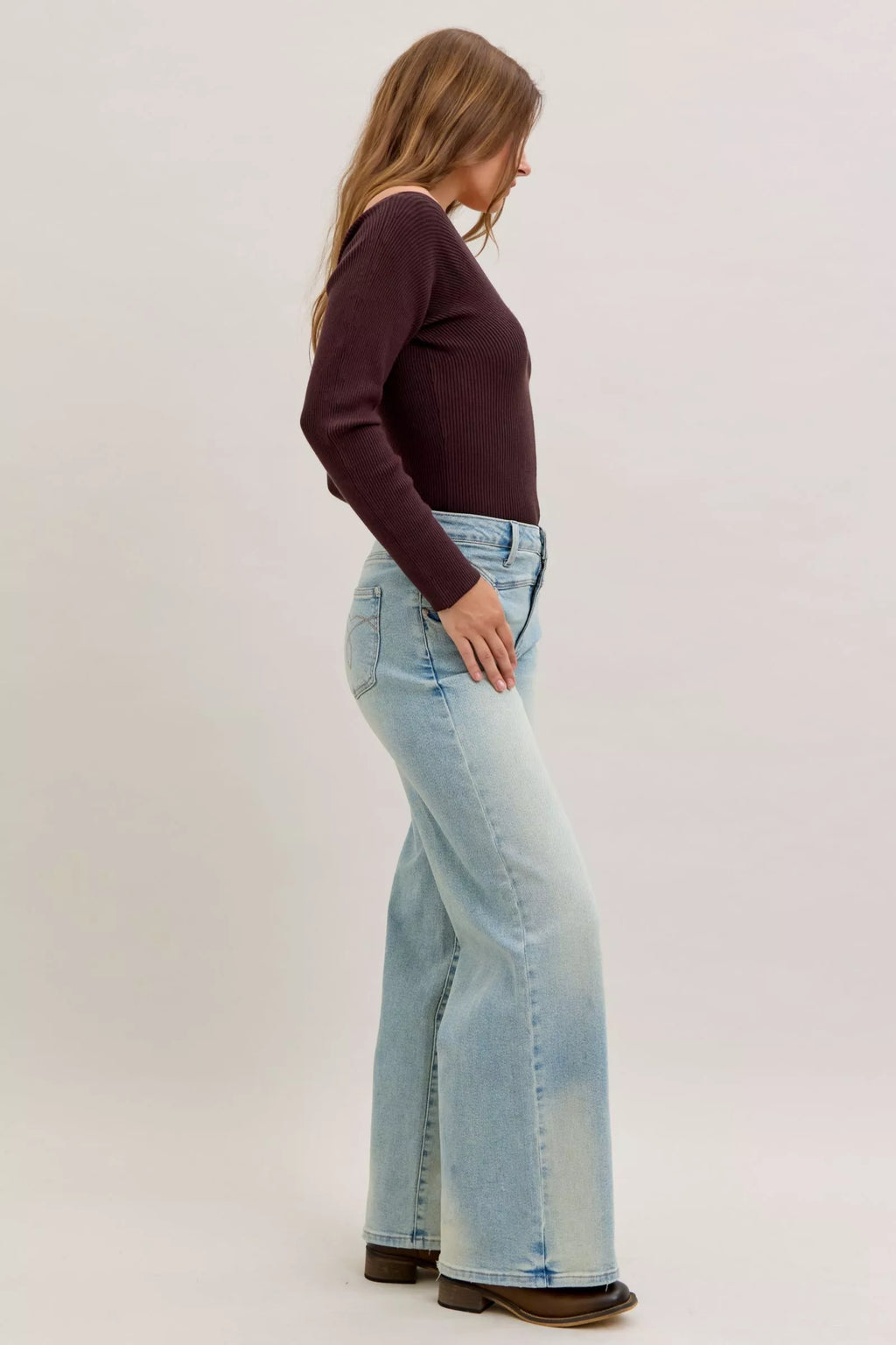 Judy Blue High Waist Column Straight Jeans – view 6