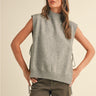 Mock Neck Side Tie Sweater Vest