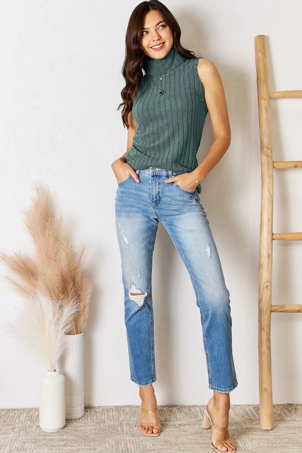 Basic Bae Full Size Ribbed Turtleneck Tank – view 10