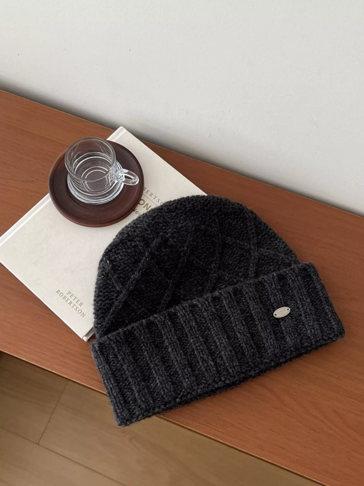 Wool Cozy Knit Beanie Hat – view 6