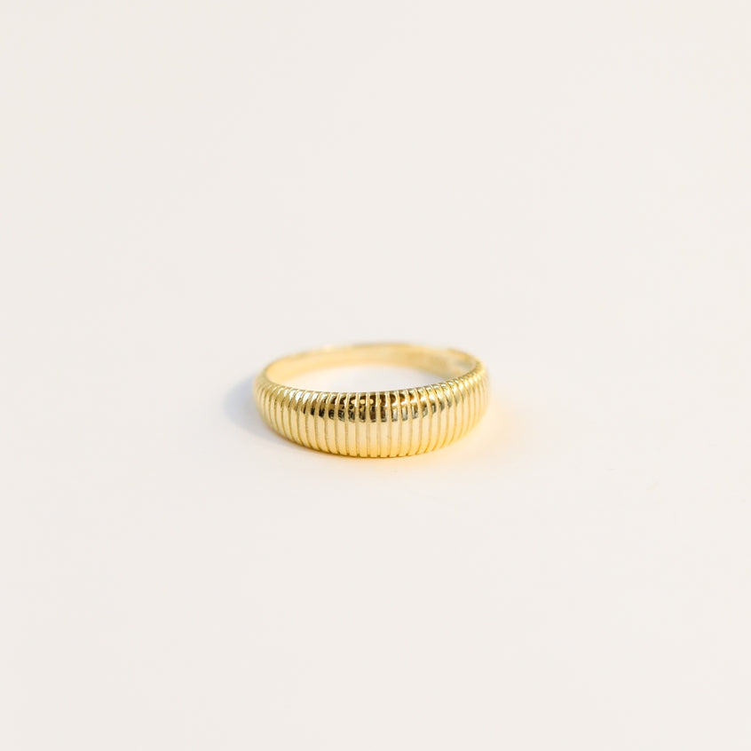 Gold Ridged Rings Images Gold Ridged Ring | Fashion Ring for Women & Statement Jewelry – Forth ...