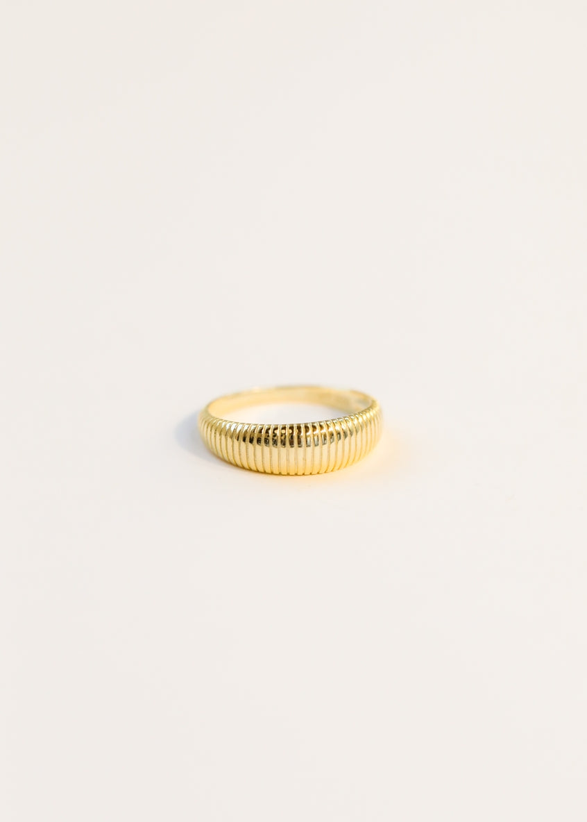 Gold Ridged Rings Images Gold Ridged Ring | Fashion Ring for Women & Statement Jewelry – Forth ...