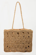 Fame Square Braided Pattern Tote Bag by Fame Accessories