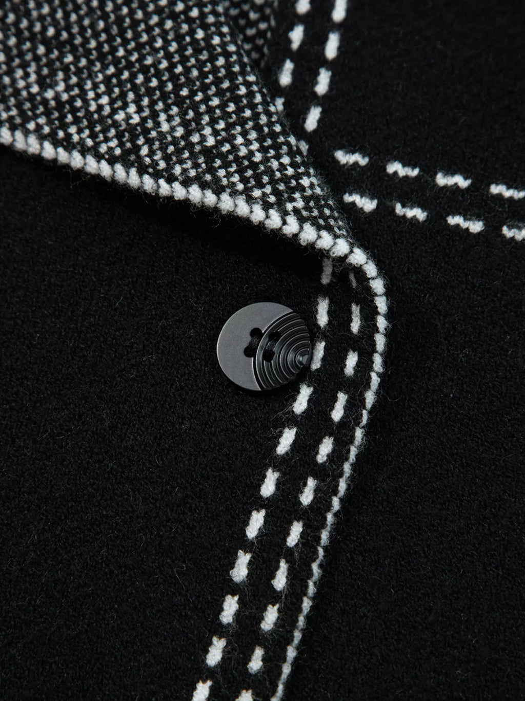 Contrast Trim Button up Sweater Cardigan by SYNZ – view 10