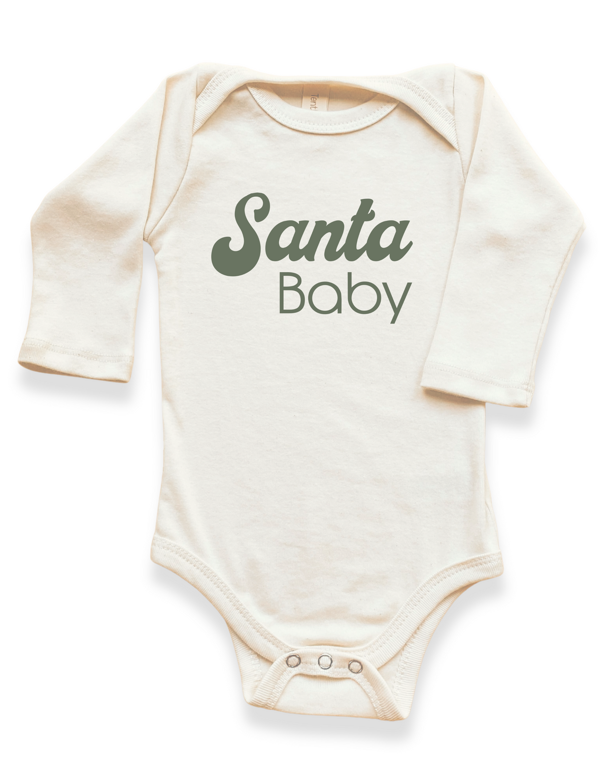 Santa Baby Organic Baby Bodysuit Long Sleeve by Tenth & Pine – view 4