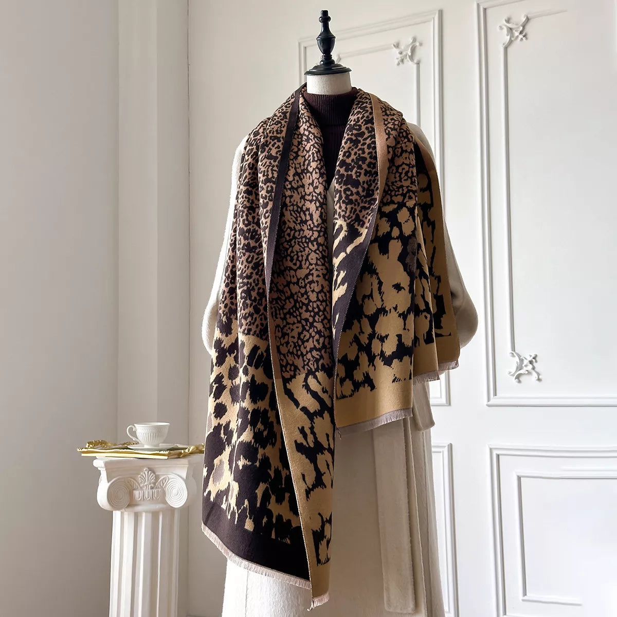 Leopard Print Winter Scarf – view 3
