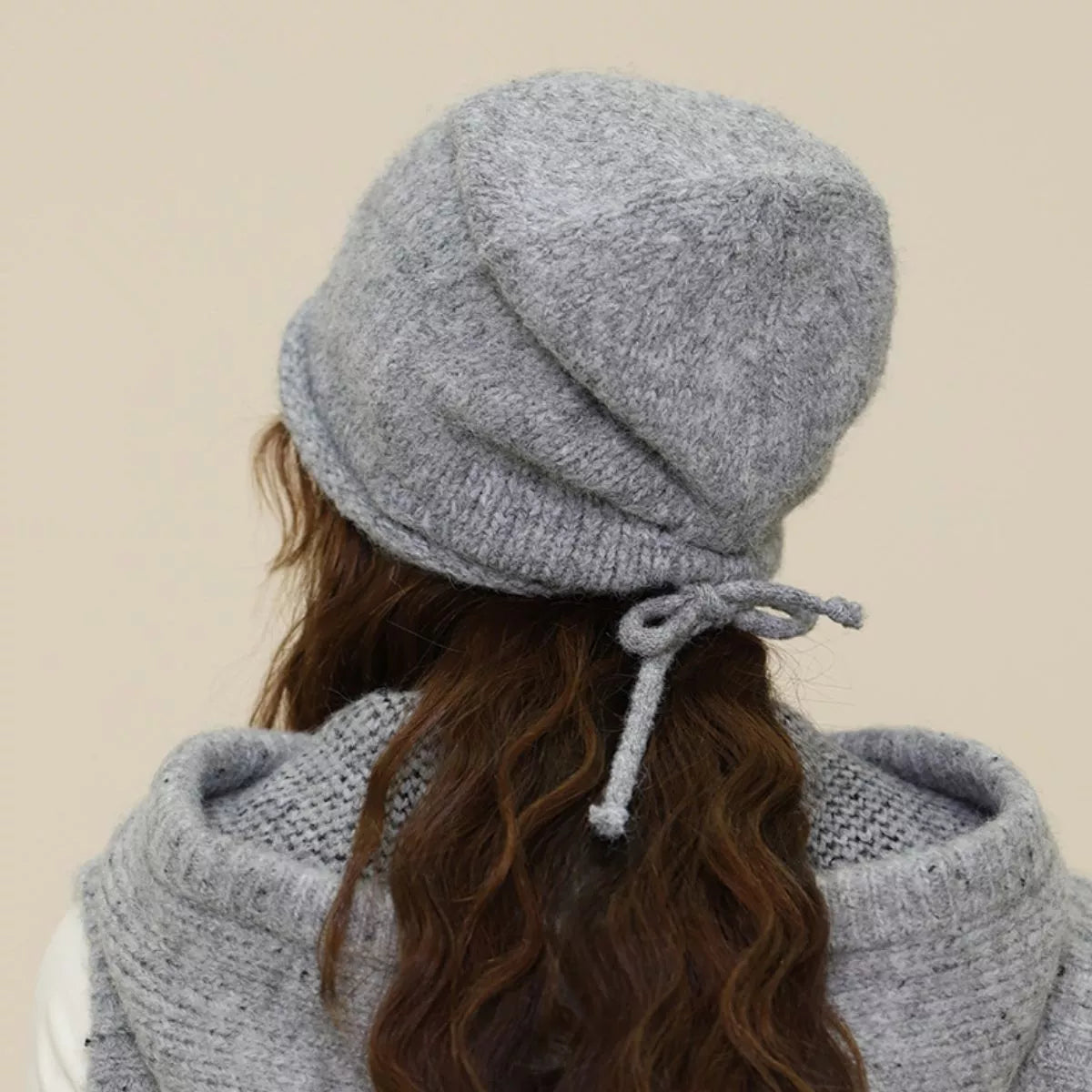 Plaid Trim Knit Hat – view 3