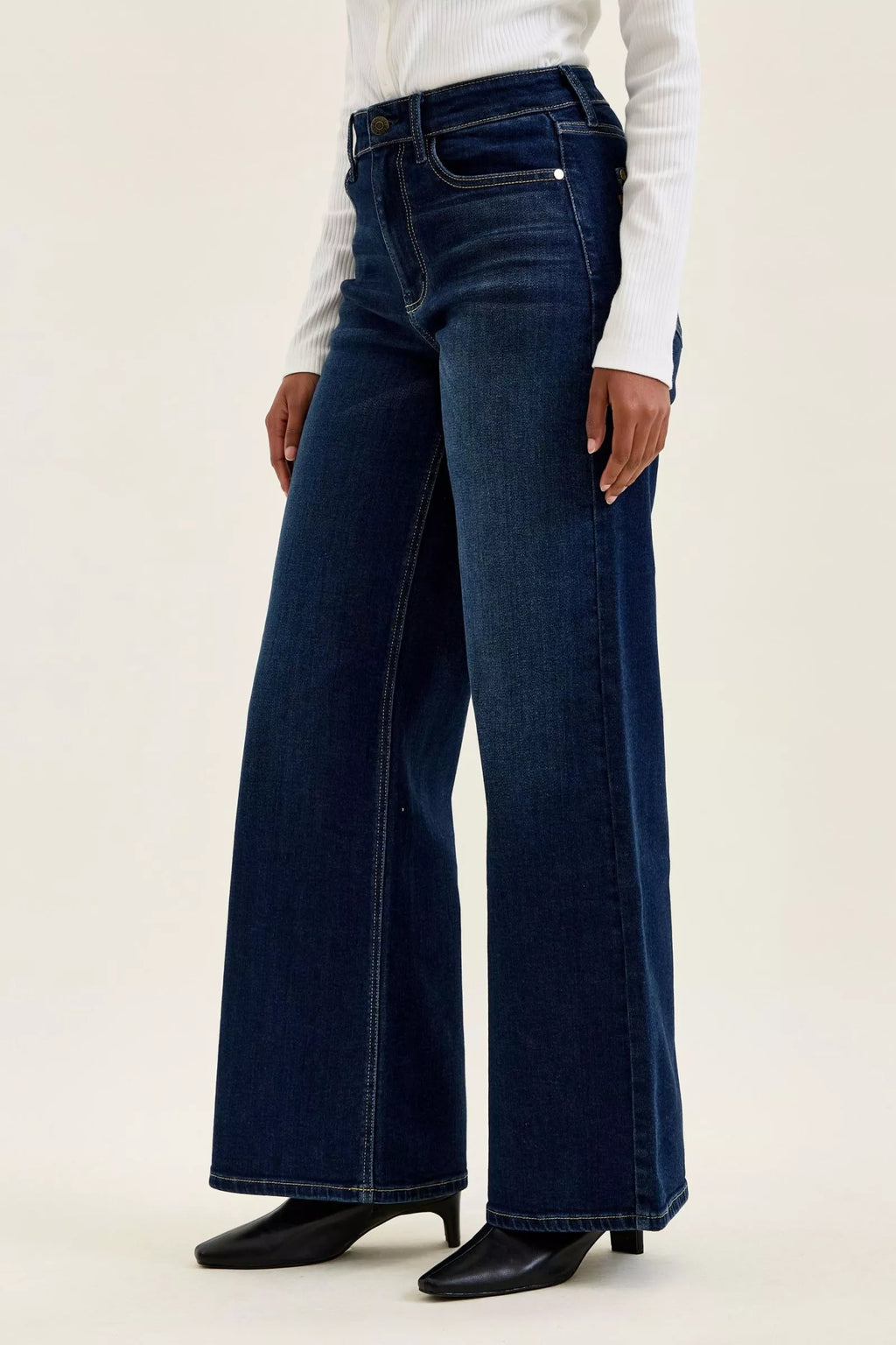 Judy Blue High-Waisted Wide-Leg Dark Wash Jeans – view 3