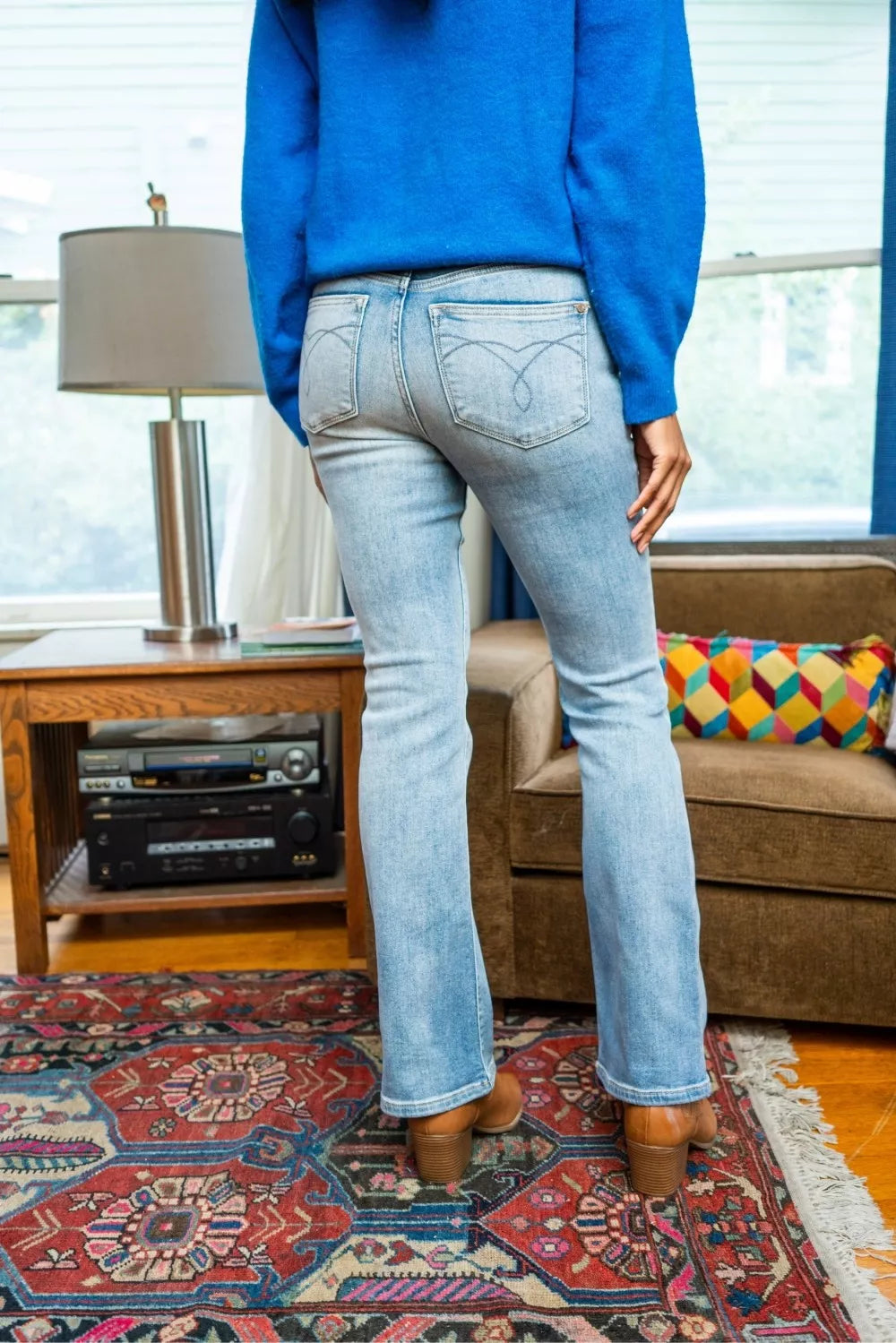 Judy Blue Mid Rise Thermal Bootcut Jeans – view 6