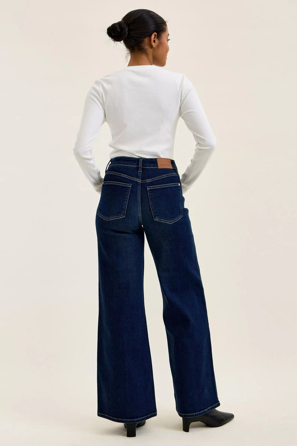 Judy Blue High-Waisted Wide-Leg Dark Wash Jeans – view 8