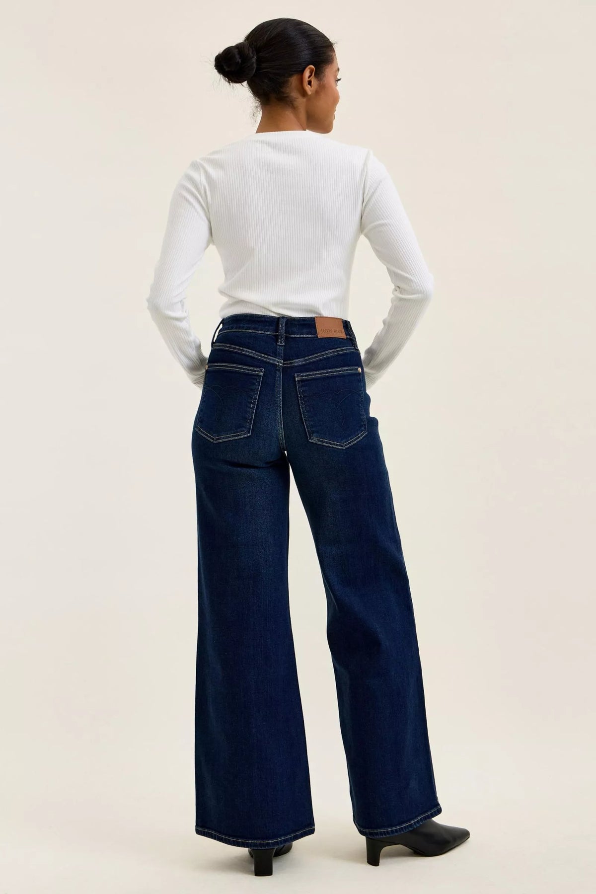 Judy Blue High-Waisted Wide-Leg Dark Wash Jeans – view 8