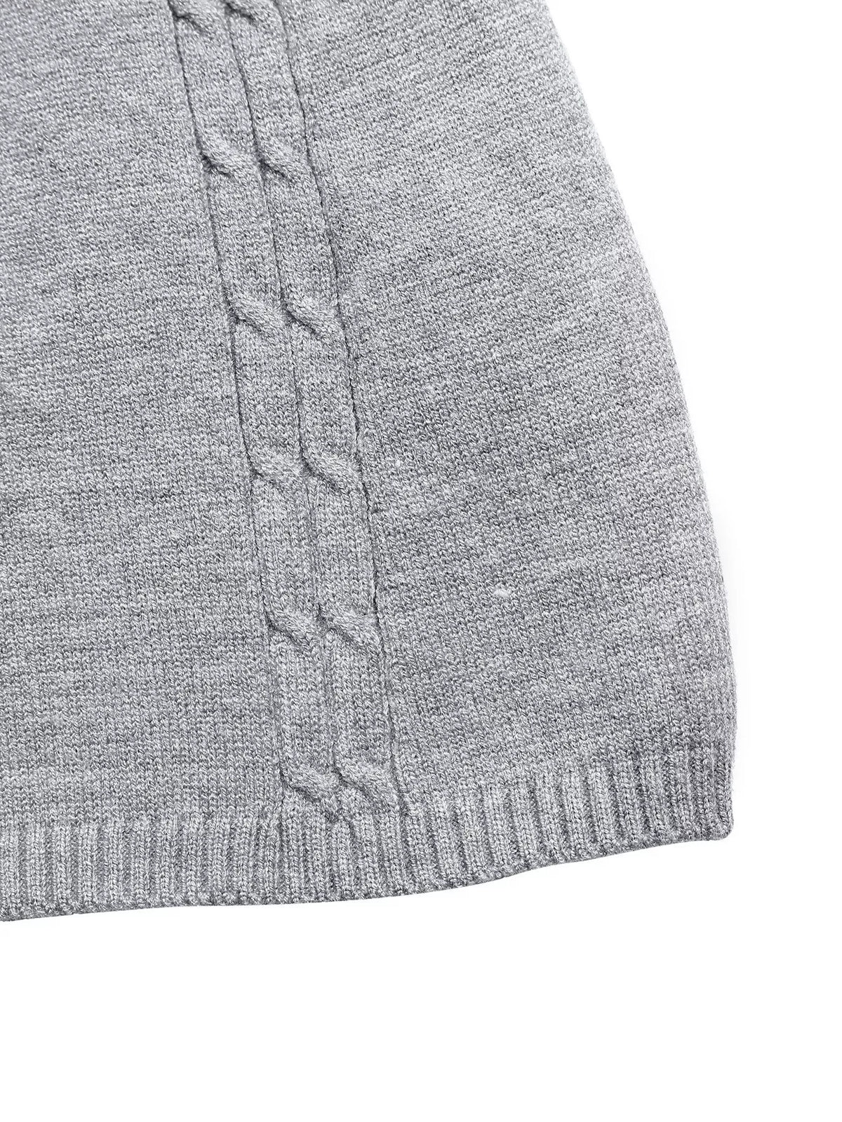 Cable Knit A-Line Sweater Dress by Perfee – view 9