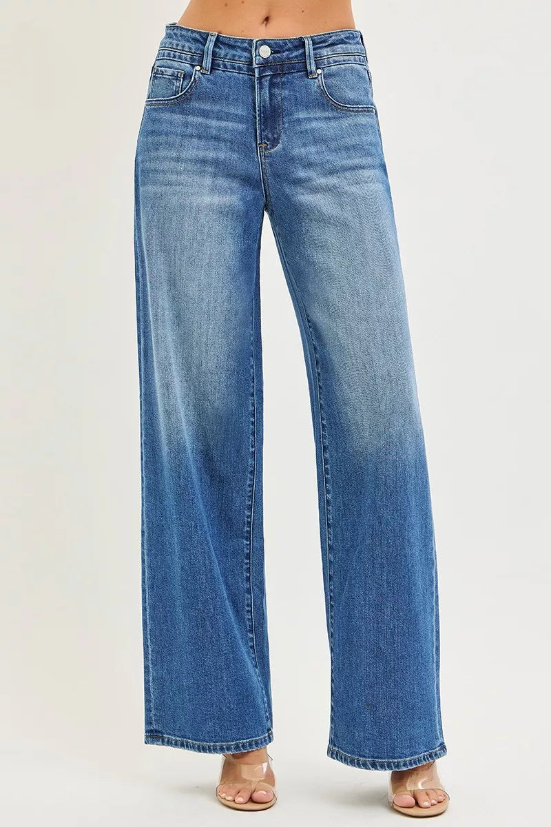 RISEN Slouchy Baggy Jeans with Pockets – view 2
