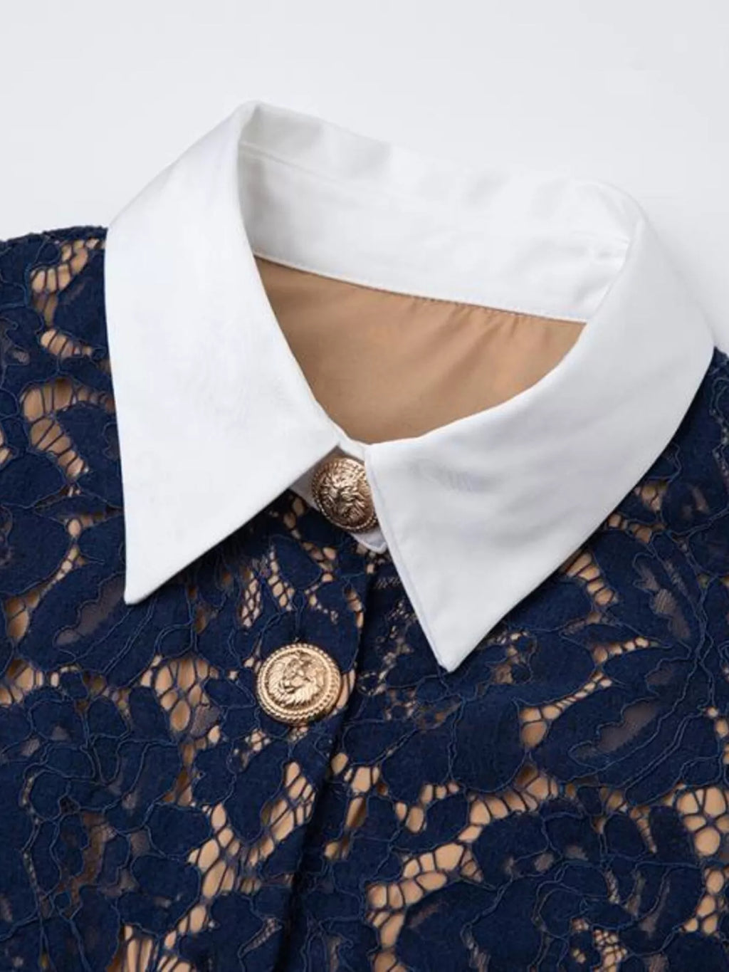Lace Button-Down Midi Dress by Brocade – view 8