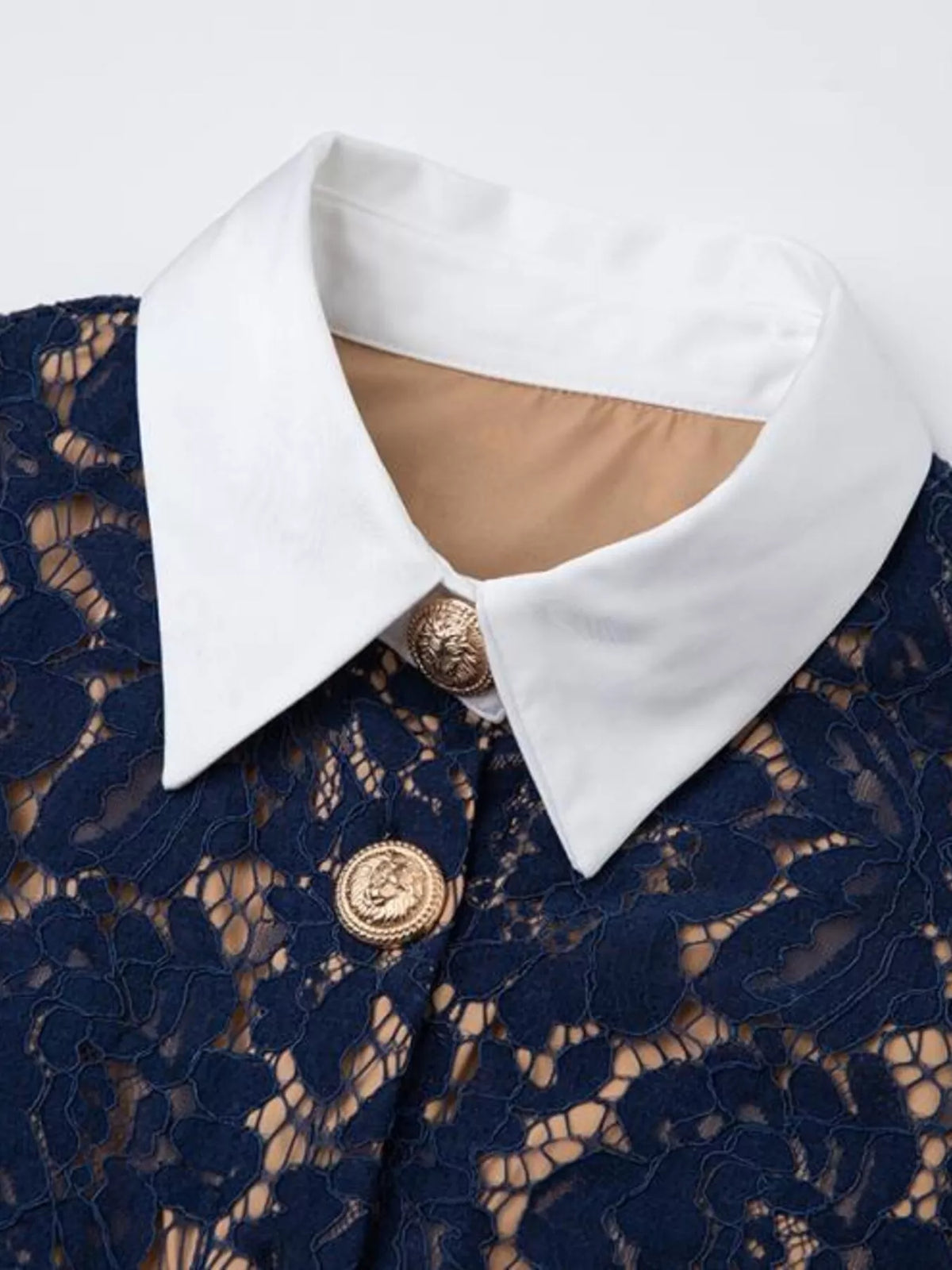 Lace Button-Down Midi Dress by Brocade – view 8