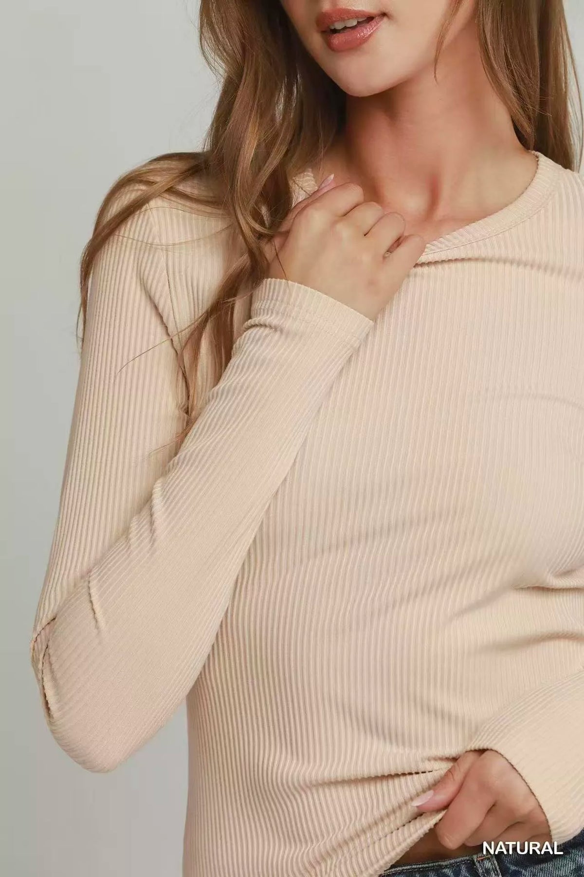 Umgee Brushed Rib Long Sleeve Top by Umgee USA – view 4