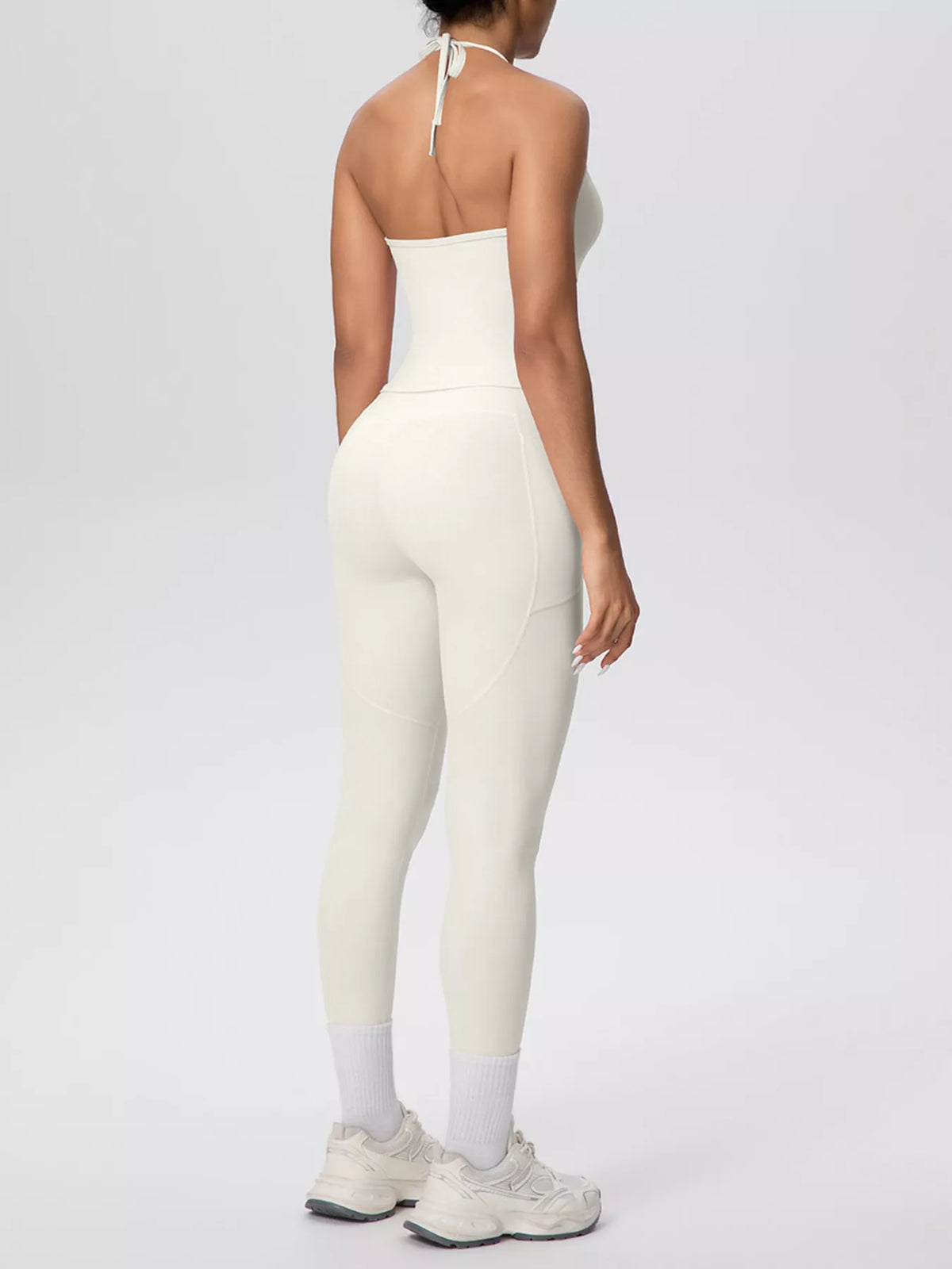 Halter Neck Cami and High-Waisted Leggings Active Set by Lucifera – view 4
