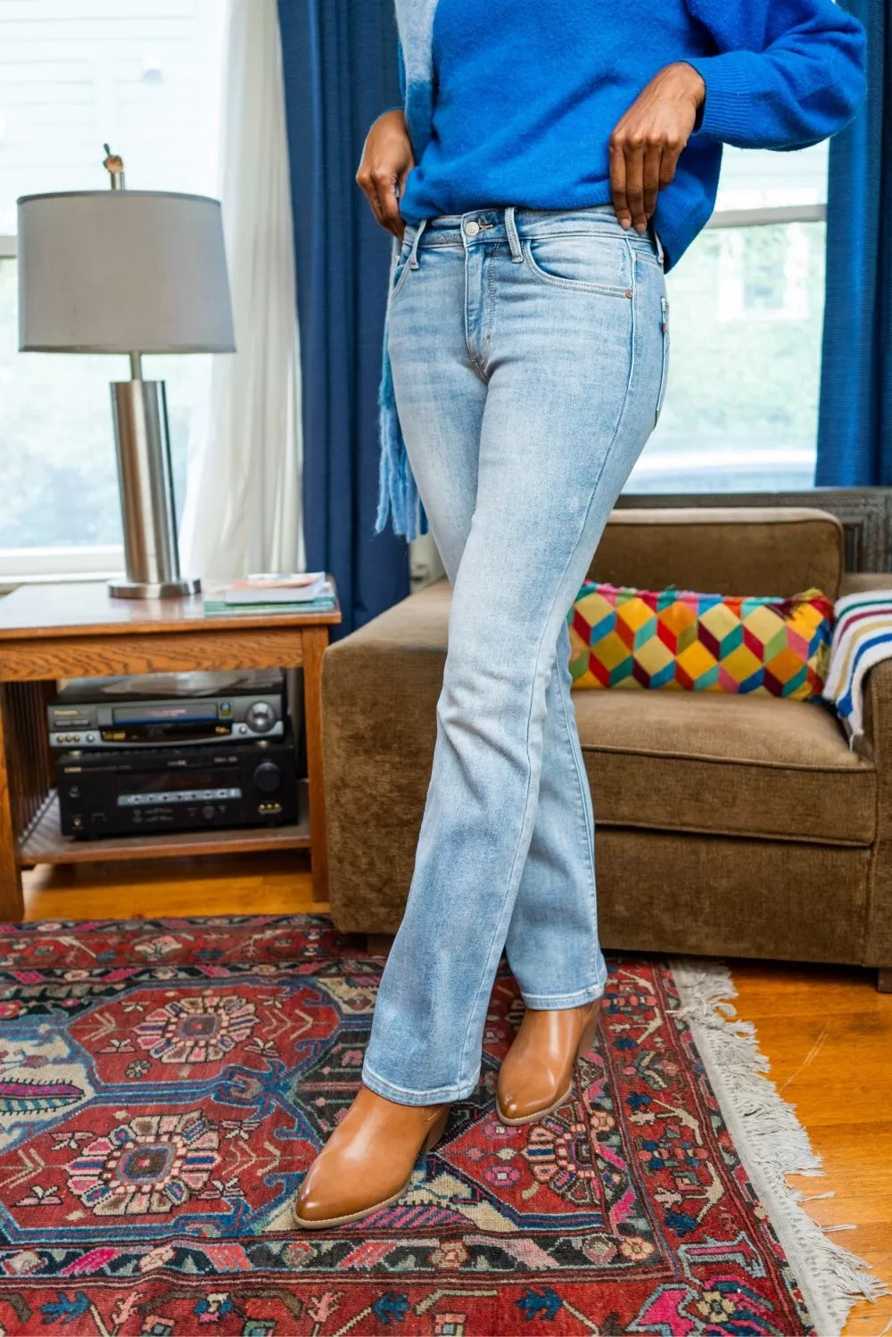 Judy Blue Mid Rise Thermal Bootcut Jeans – view 5