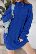 Cable-Knit Turtleneck Sweater Dress by Y*X