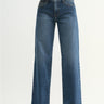 Mid Rise Slim Wide Leg