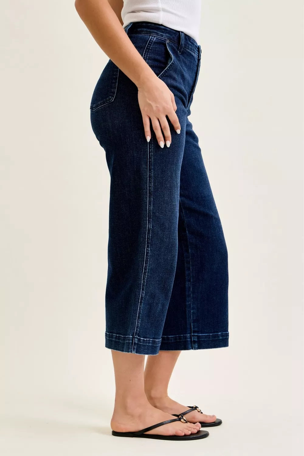 Judy Blue High Waist Ankle Wide Jeans – view 3