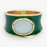 Hazel Oval Stone with Enamel Band Ring