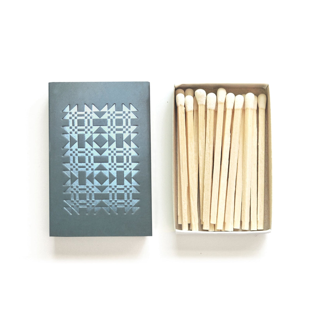 Cozy Quilt Matchbox | Folk Art Candle Matches | Vintage Decor by Studio Portmanteau – view 2