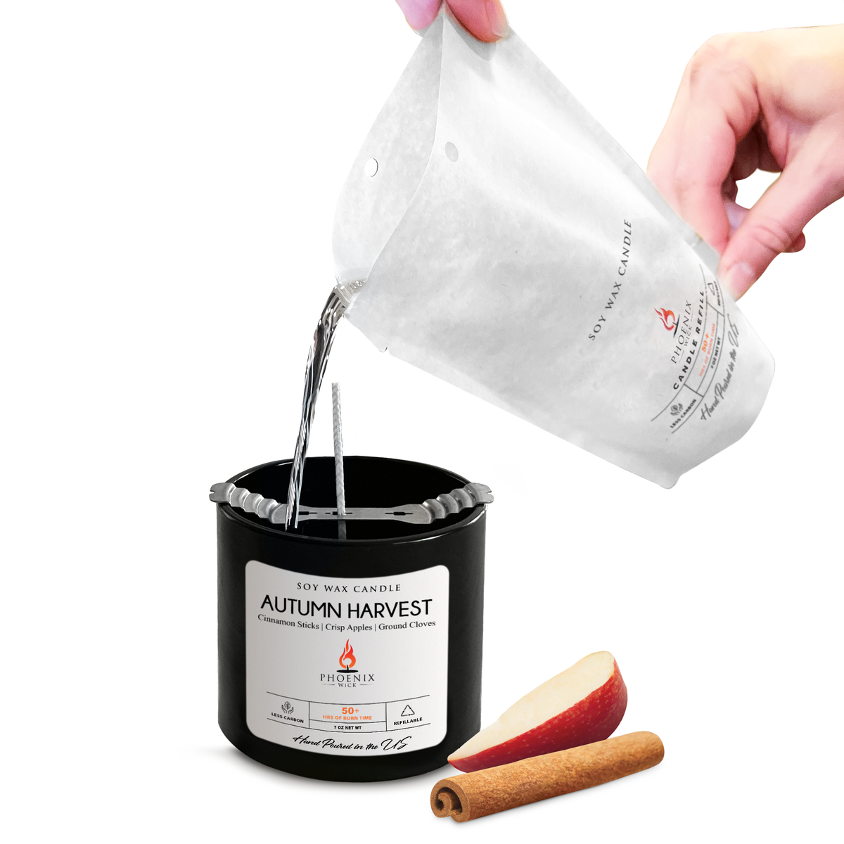 Autumn Harvest - Candle Making Kit + Jar by Phoenix Wick – view 2