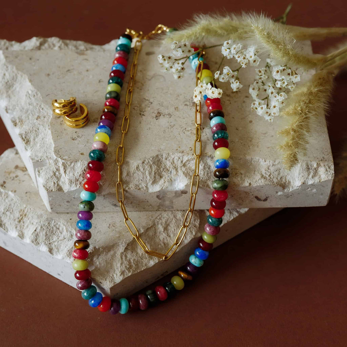 Autumn Candy Beaded Necklace by Sela Designs – view 4
