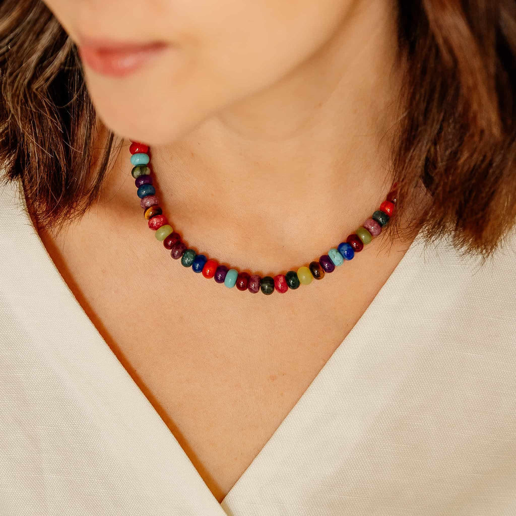Autumn Candy Beaded Necklace by Sela Designs – view 5