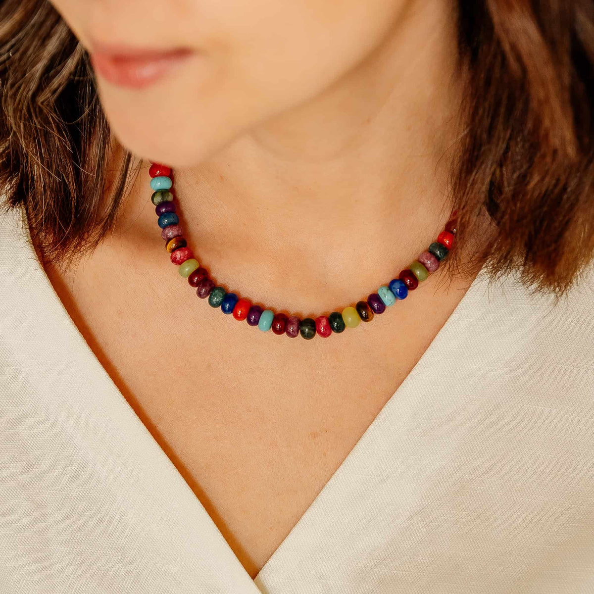 Autumn Candy Beaded Necklace by Sela Designs – view 5