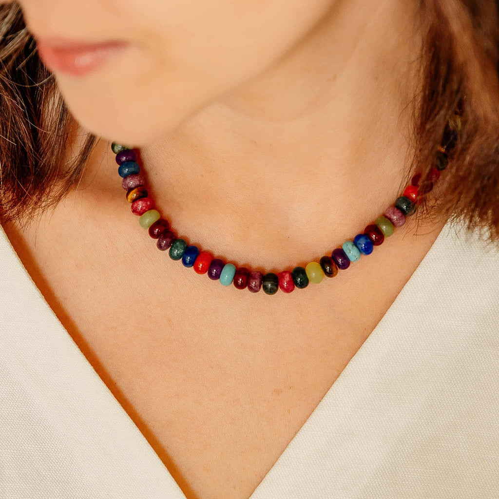 Autumn Candy Beaded Necklace by Sela Designs – view 2