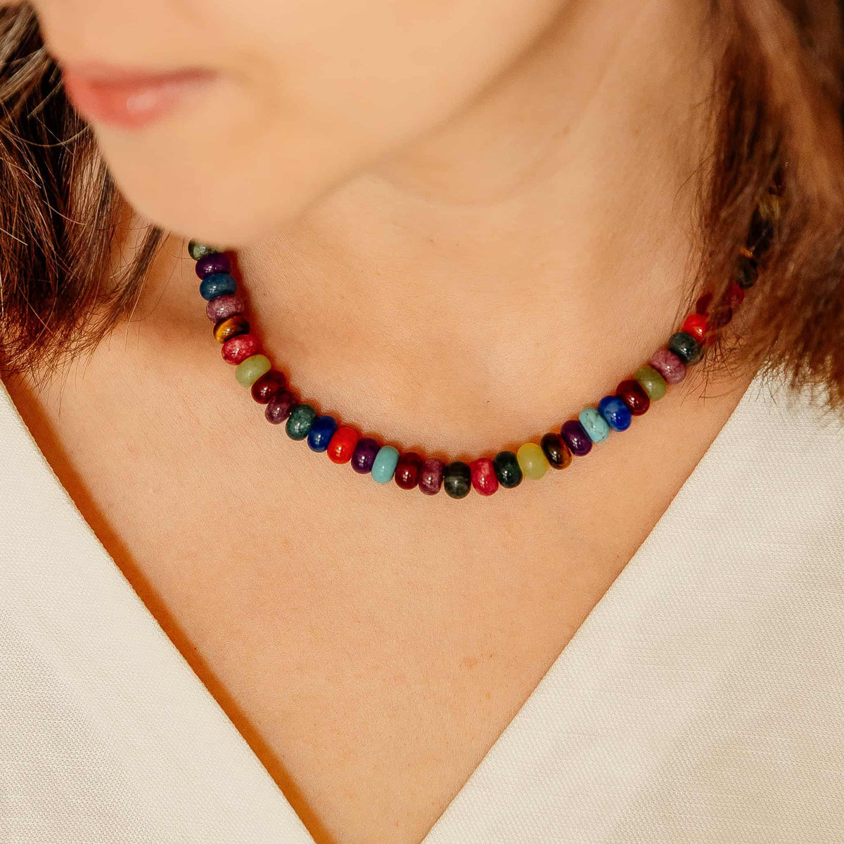 Autumn Candy Beaded Necklace by Sela Designs – view 2