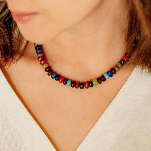 Autumn Candy Beaded Necklace by Sela Designs – view 2