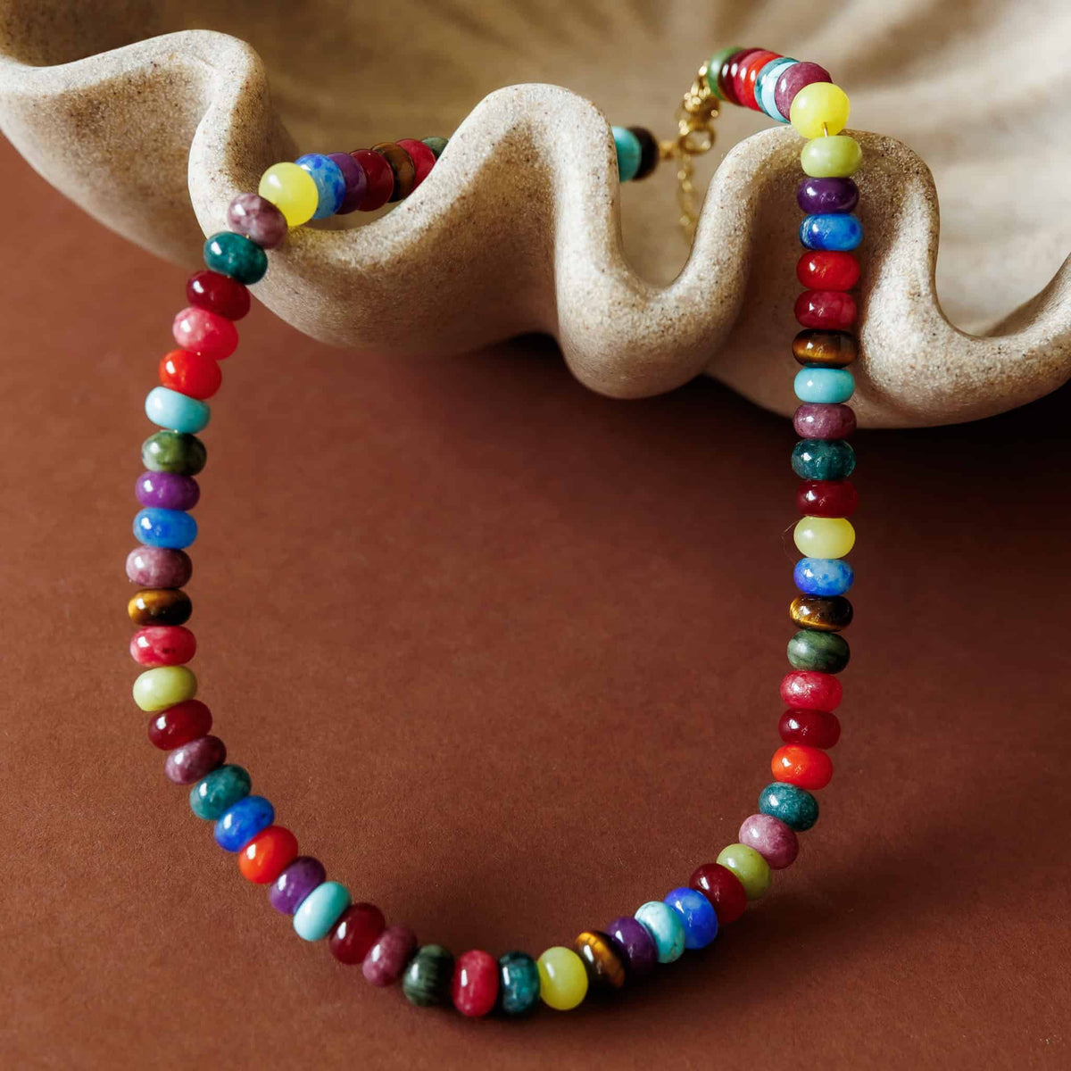 Autumn Candy Beaded Necklace by Sela Designs
