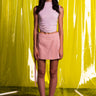 Coral Linen Skort