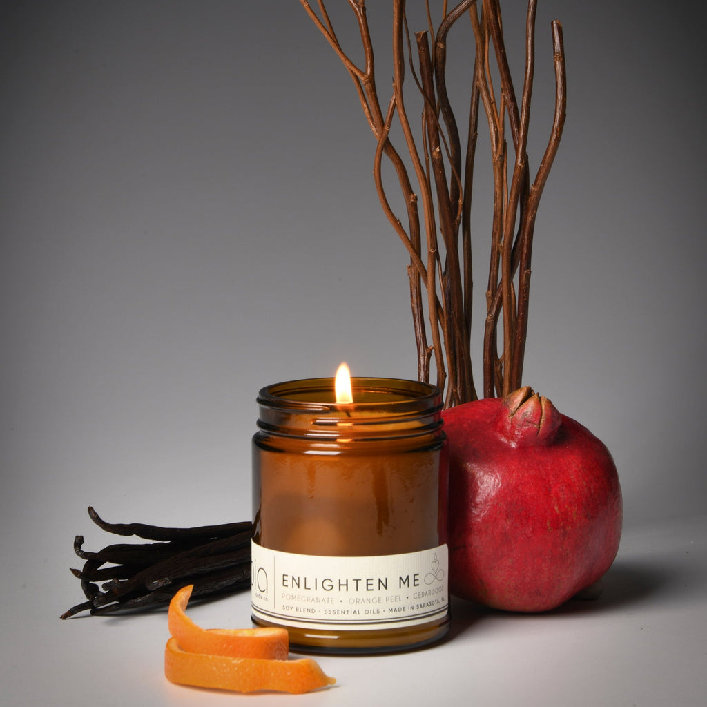 Enlighten Me Soy Blend Candle — Orange Peel, Pomegranate & Vanilla by Bia Candle Co – view 2