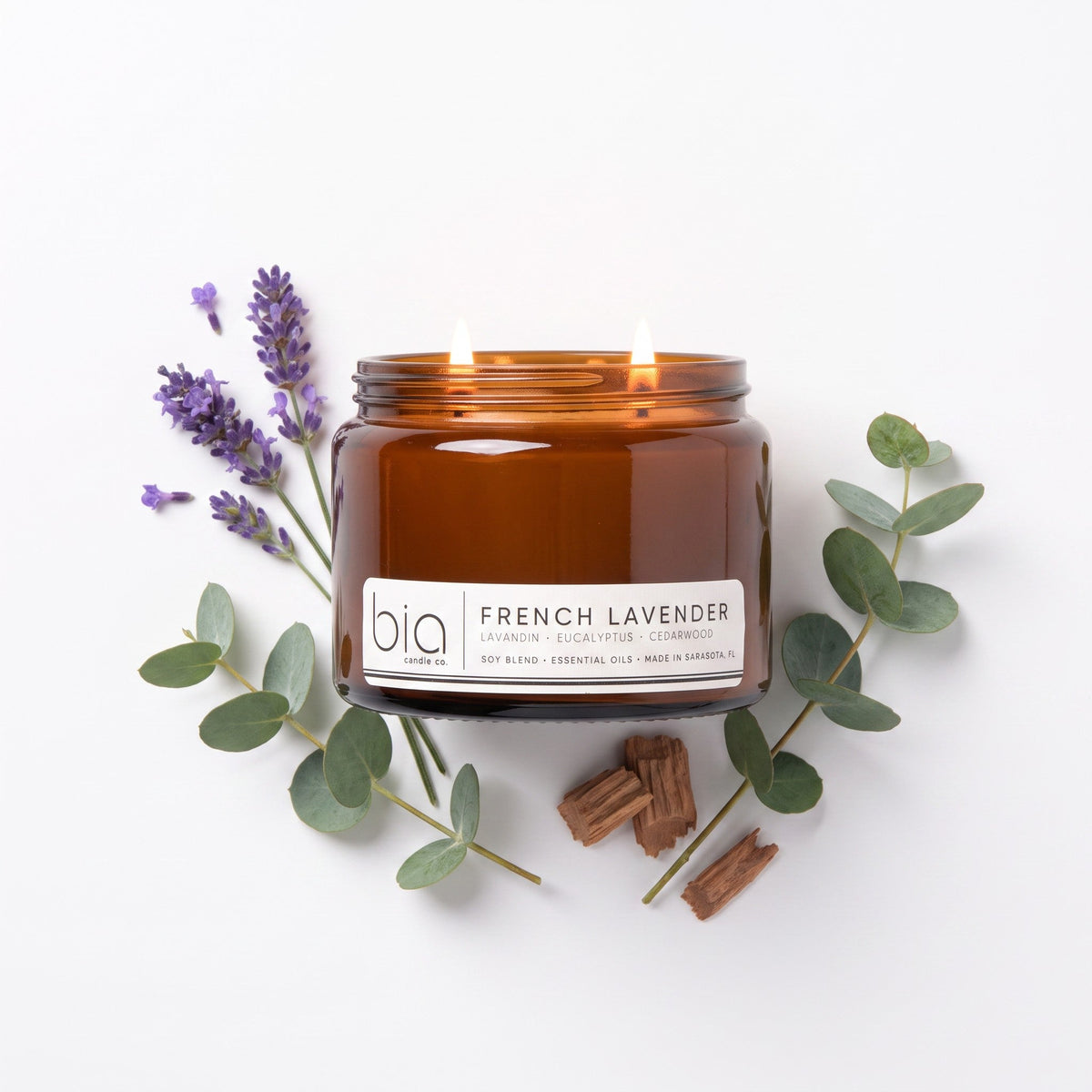 French Lavender Soy Blend Candle — Lavender, Eucalyptus & Cedarwood by Bia Candle Co – view 12
