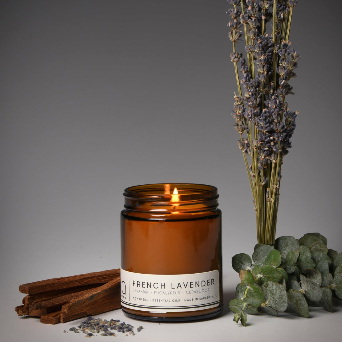 French Lavender Soy Blend Candle — Lavender, Eucalyptus & Cedarwood by Bia Candle Co – view 2