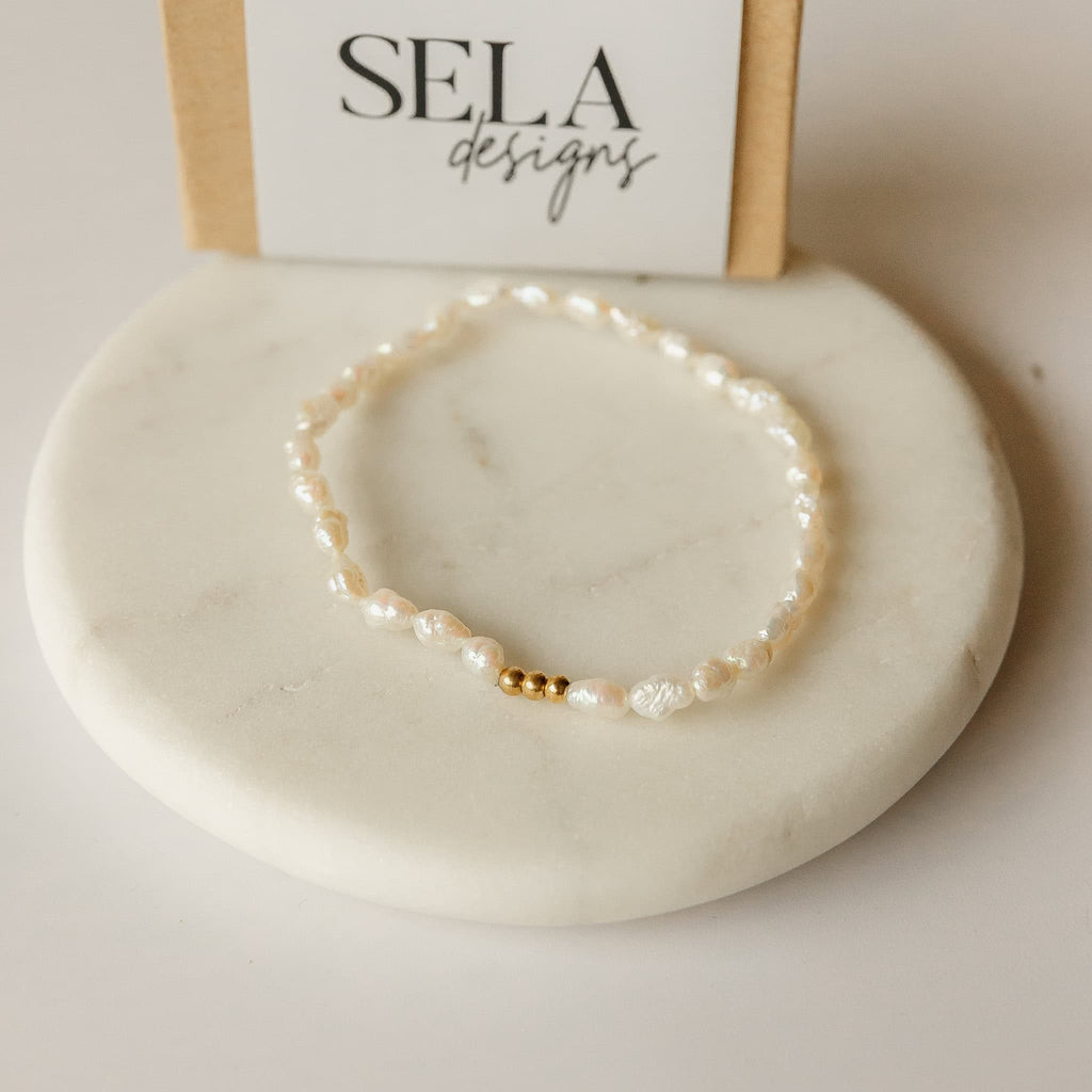 Grace Pearl Bracelet by Sela Designs – view 4