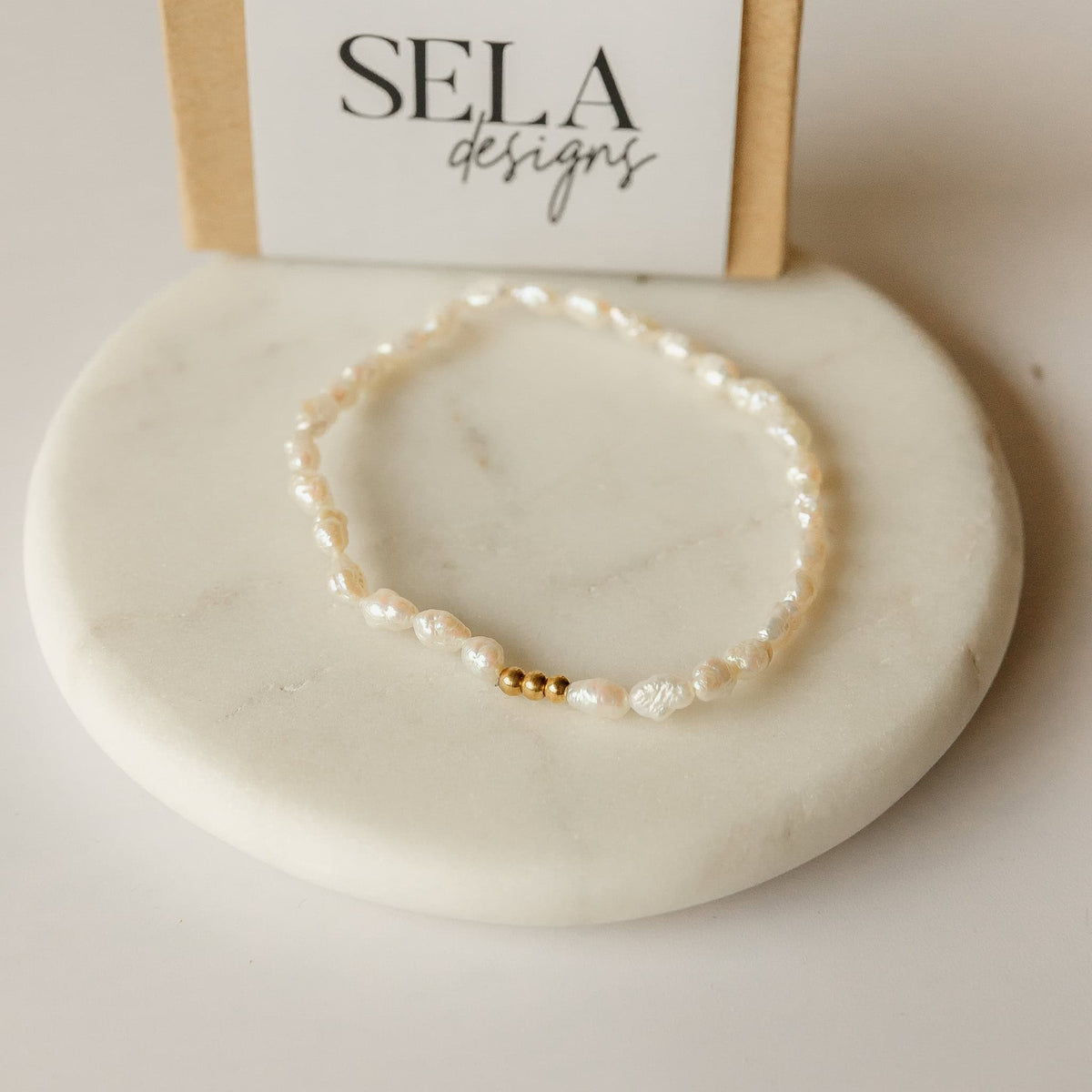 Grace Pearl Bracelet by Sela Designs – view 4
