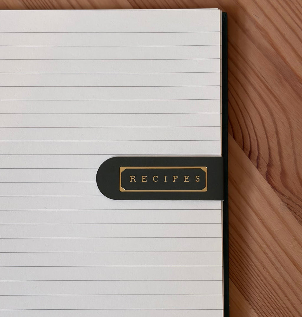 Recipes Gold Foil Embossed Magnetic Bookmark by Studio Portmanteau – view 3