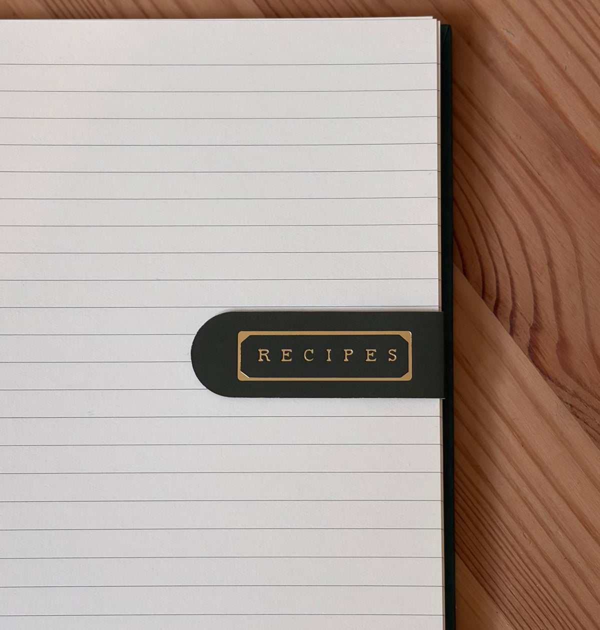 Recipes Gold Foil Embossed Magnetic Bookmark by Studio Portmanteau – view 3