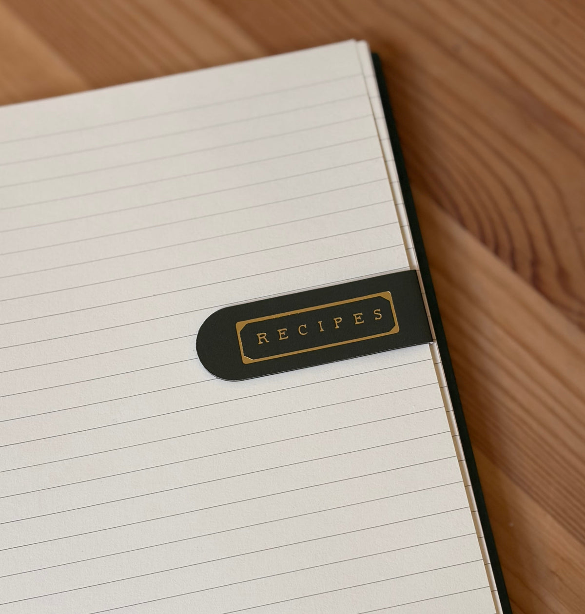 Recipes Gold Foil Embossed Magnetic Bookmark by Studio Portmanteau – view 2