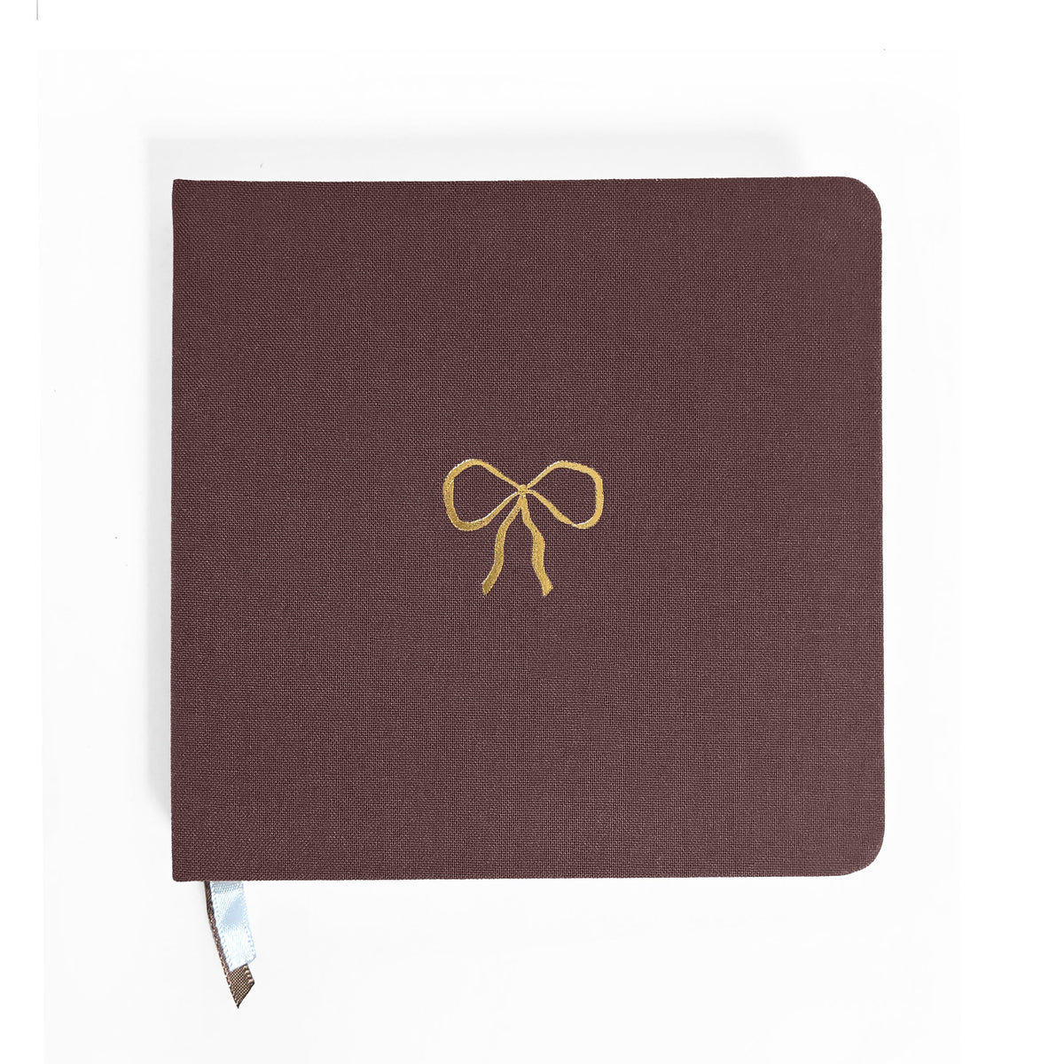 Vintage Bow Foil Embossed Square Linen Notebook by Studio Portmanteau – view 8