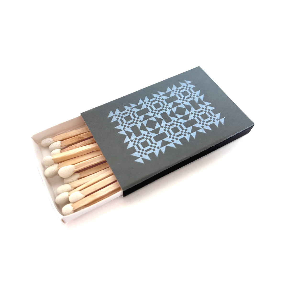 Cozy Quilt Matchbox | Folk Art Candle Matches | Vintage Decor by Studio Portmanteau – view 3